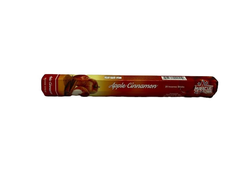 Miracle 365 Apple Cinnamon incens sticks (6 tubes of 20 sticks) (MOQ=10pc)