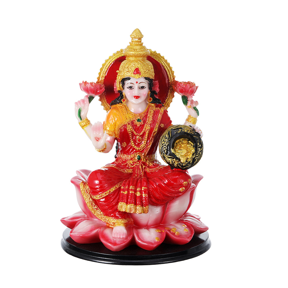 Goddess Laxmi 8" Sitting Glossy
