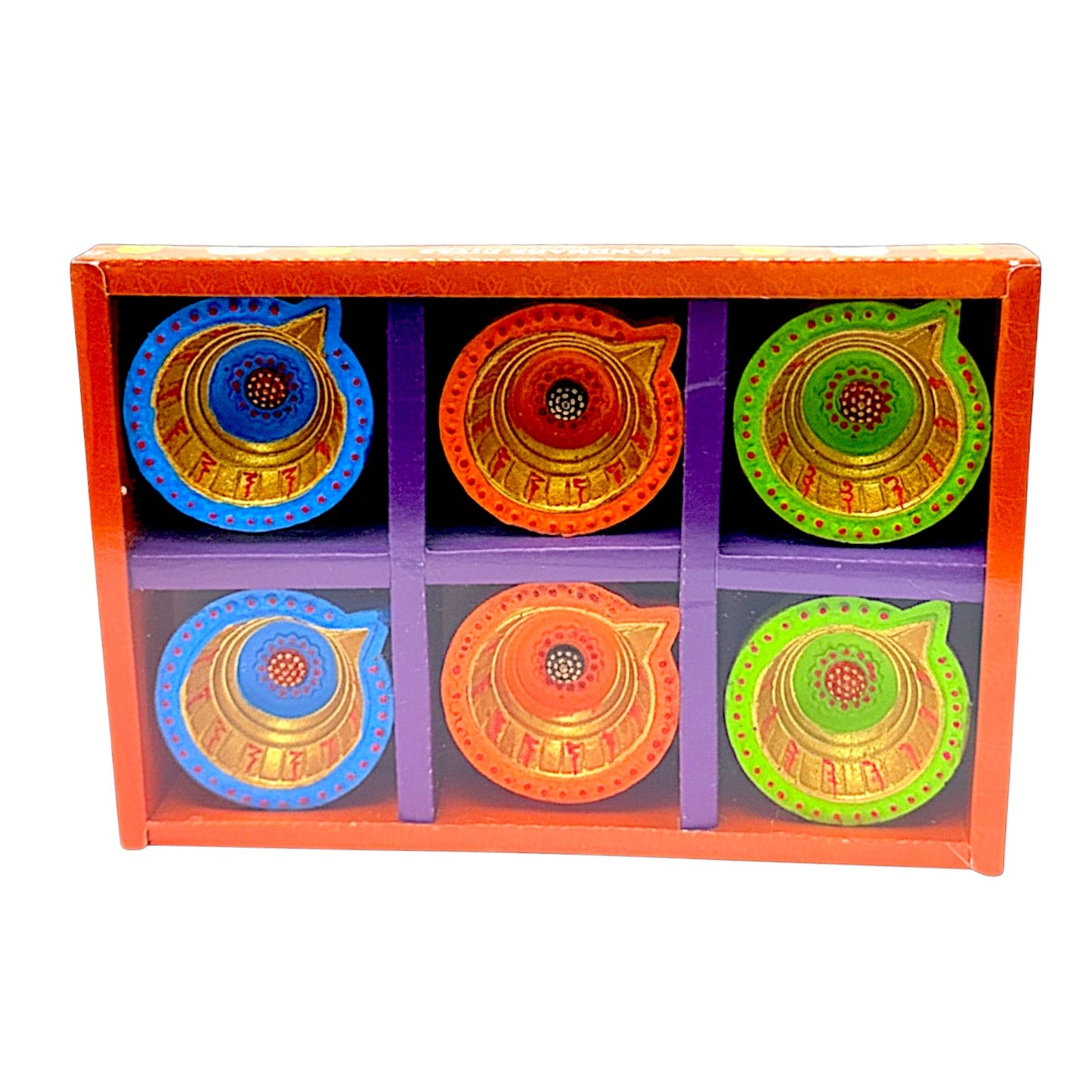 6 pc Hand painted Diya Tapki Ek Vat (MOQ=2dz)
