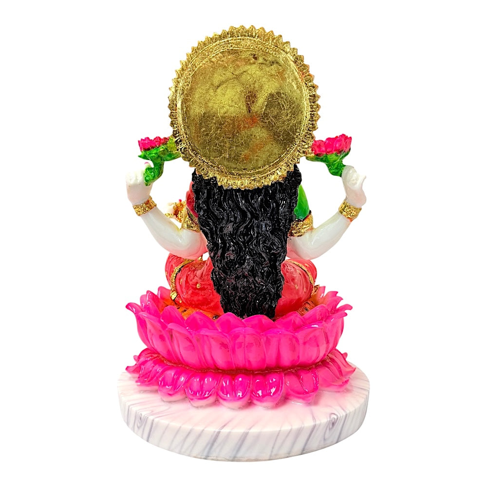 Laxmi, colored and gold, marble dust 15" (MOQ=ea)