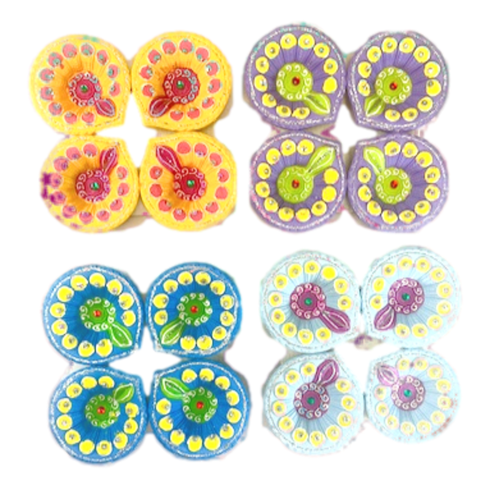 Colorful Diya (pack of 4) Morpich DD04 (MOQ=36pc)
