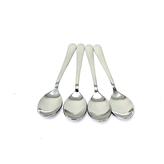 Steel tea spoons (4pk) (MOQ=ea)