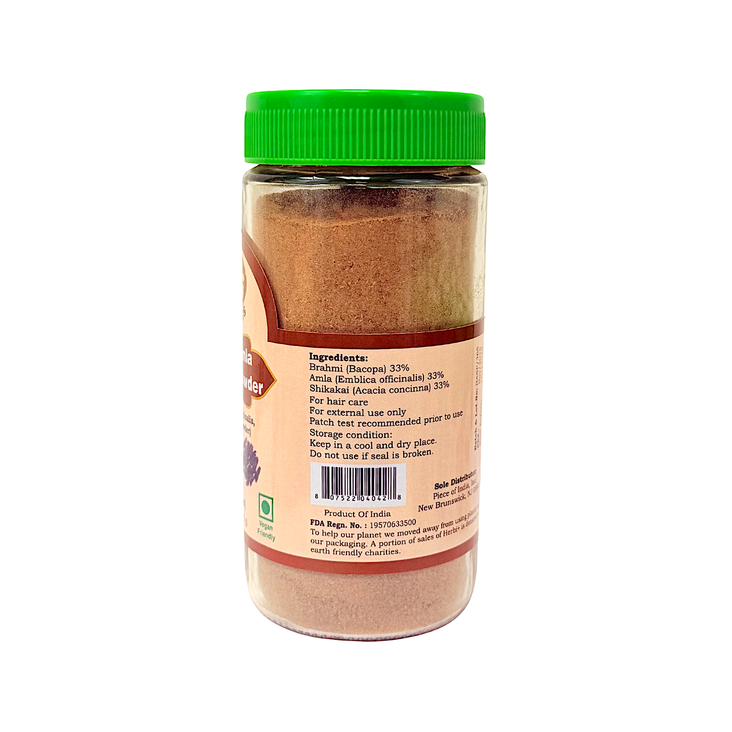 Herbi Plus Amla, Shikaki and Bhrami Powder 7 oz. (MOQ=dz)