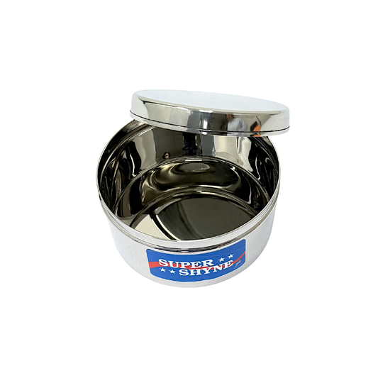 Super Shyne container stainless steel 5" (MOQ=ea)