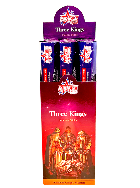 Miracle 365 3 Kings incense sticks (6 tubes of 20 sticks each) (UOM=10pc)