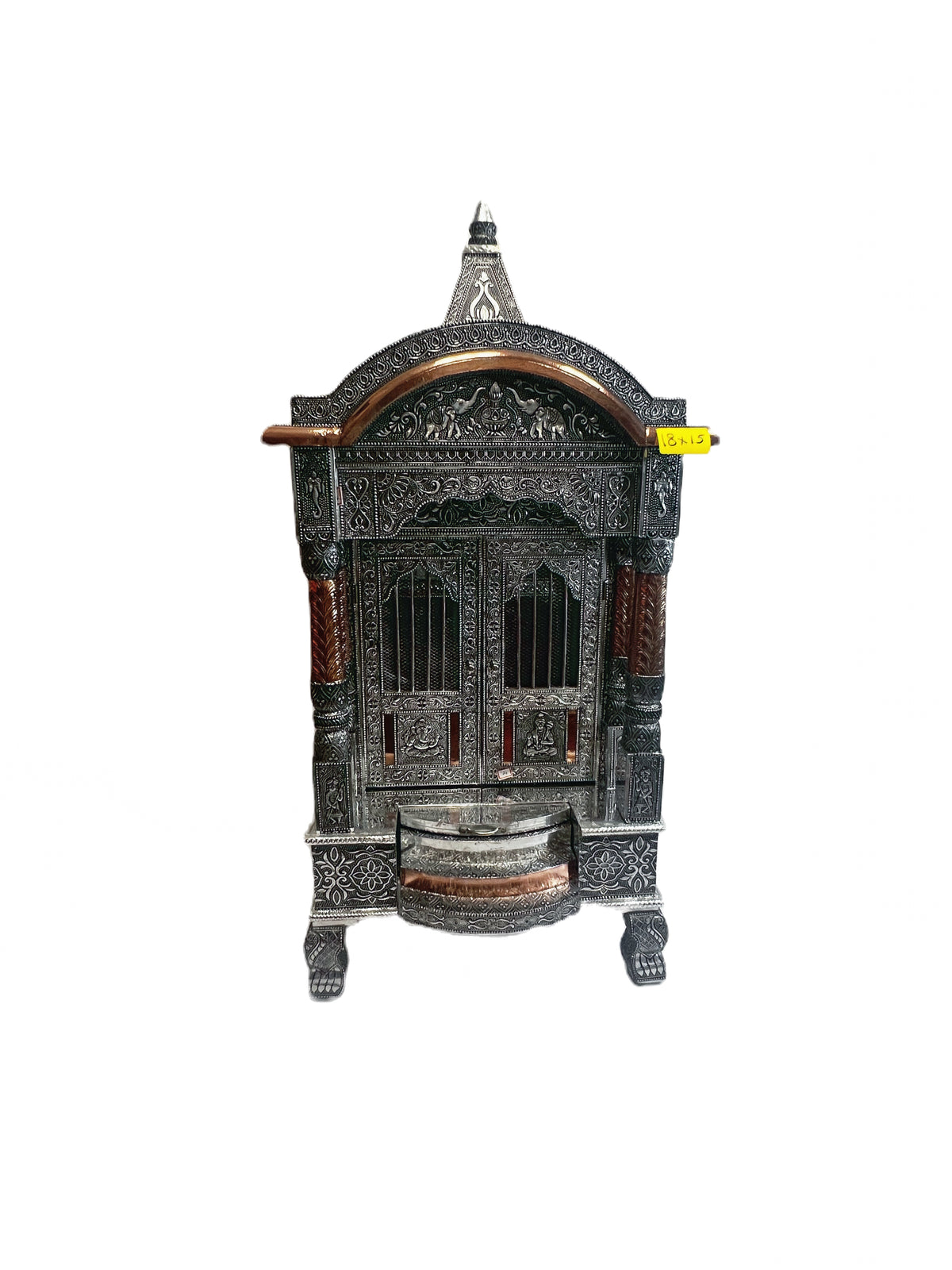 Mandir 18"wide x 15 inch deep oxidized 80752231815 (MOQ=ea)