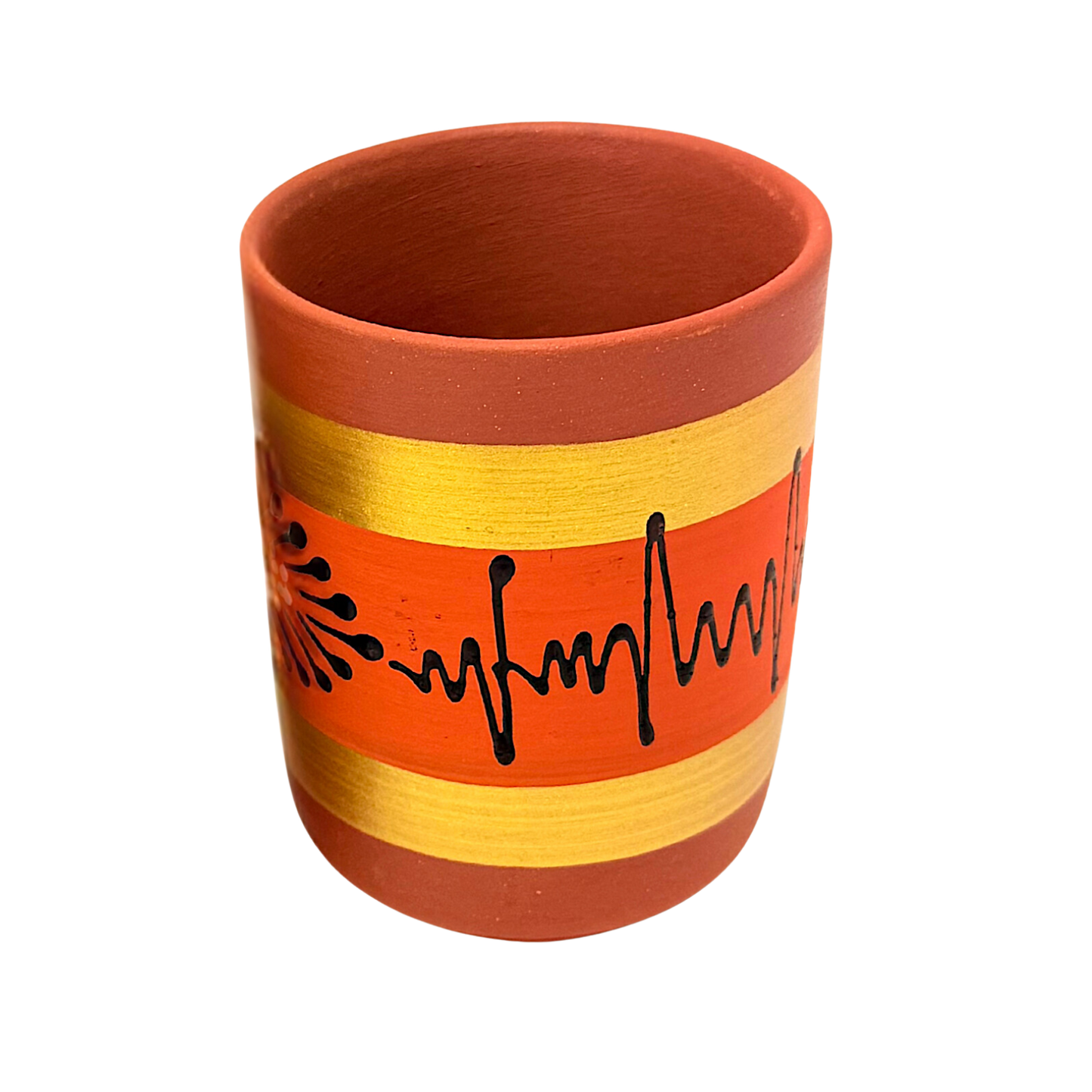 Clay glass painted 3515 (Price per glass) (MOQ=ea)