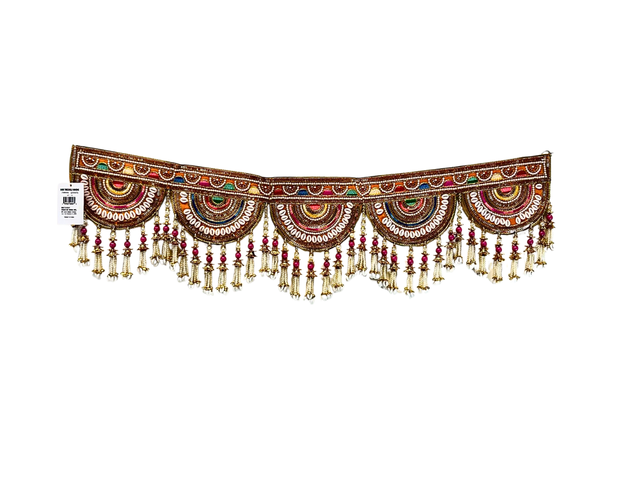 Door threshold hanging Fancy on fabric with sea shells design (Thoran) (MOQ=ea)