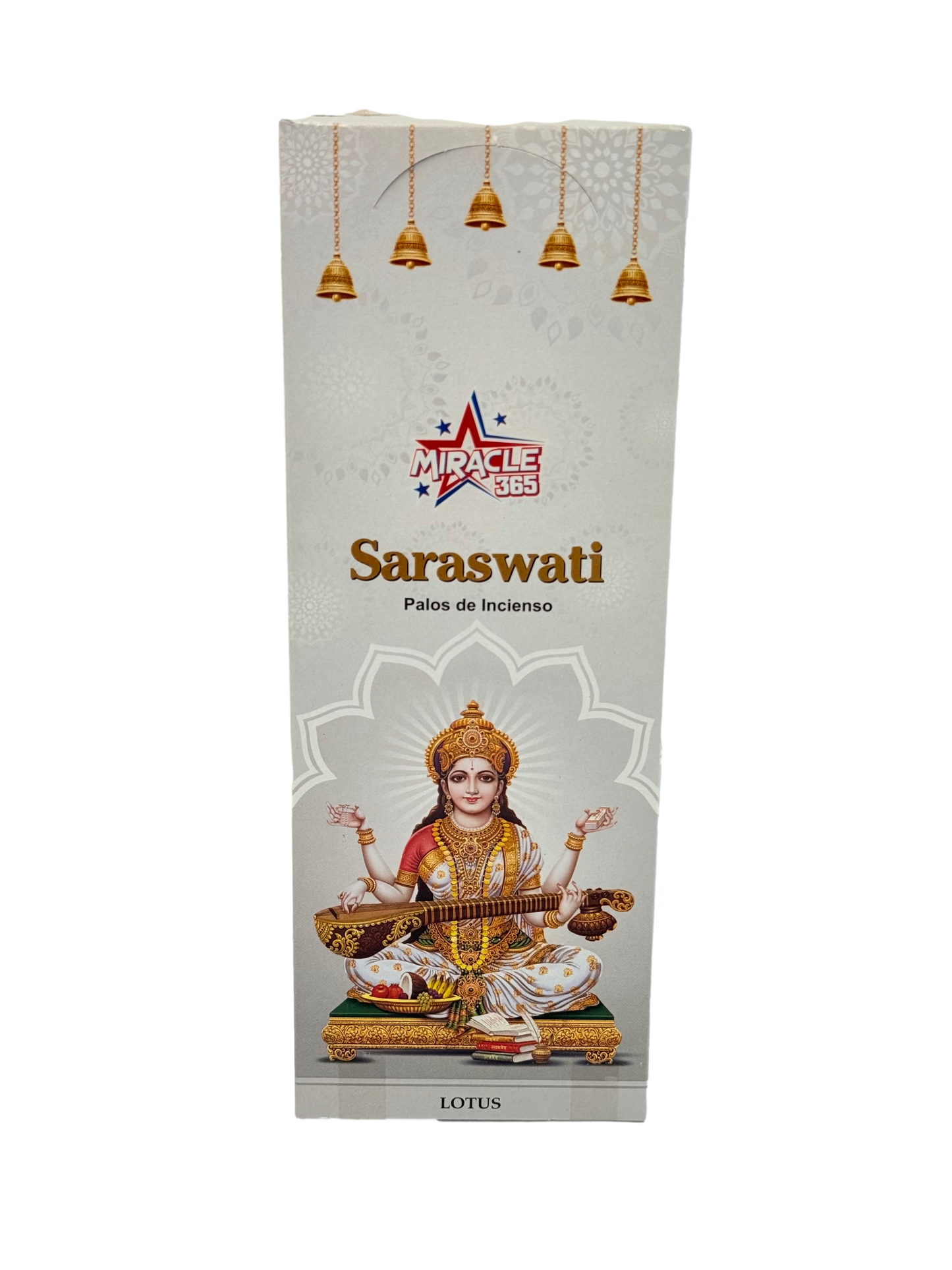 Miracle 365 Saraswati incense stiks(6 tubes of 20 sticks) frag lotus (MOQ=10pc)