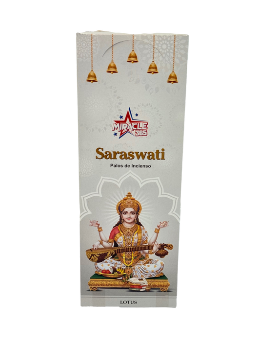 Miracle 365 Saraswati incense stiks(6 tubes of 20 sticks) frag lotus (MOQ=10pc)