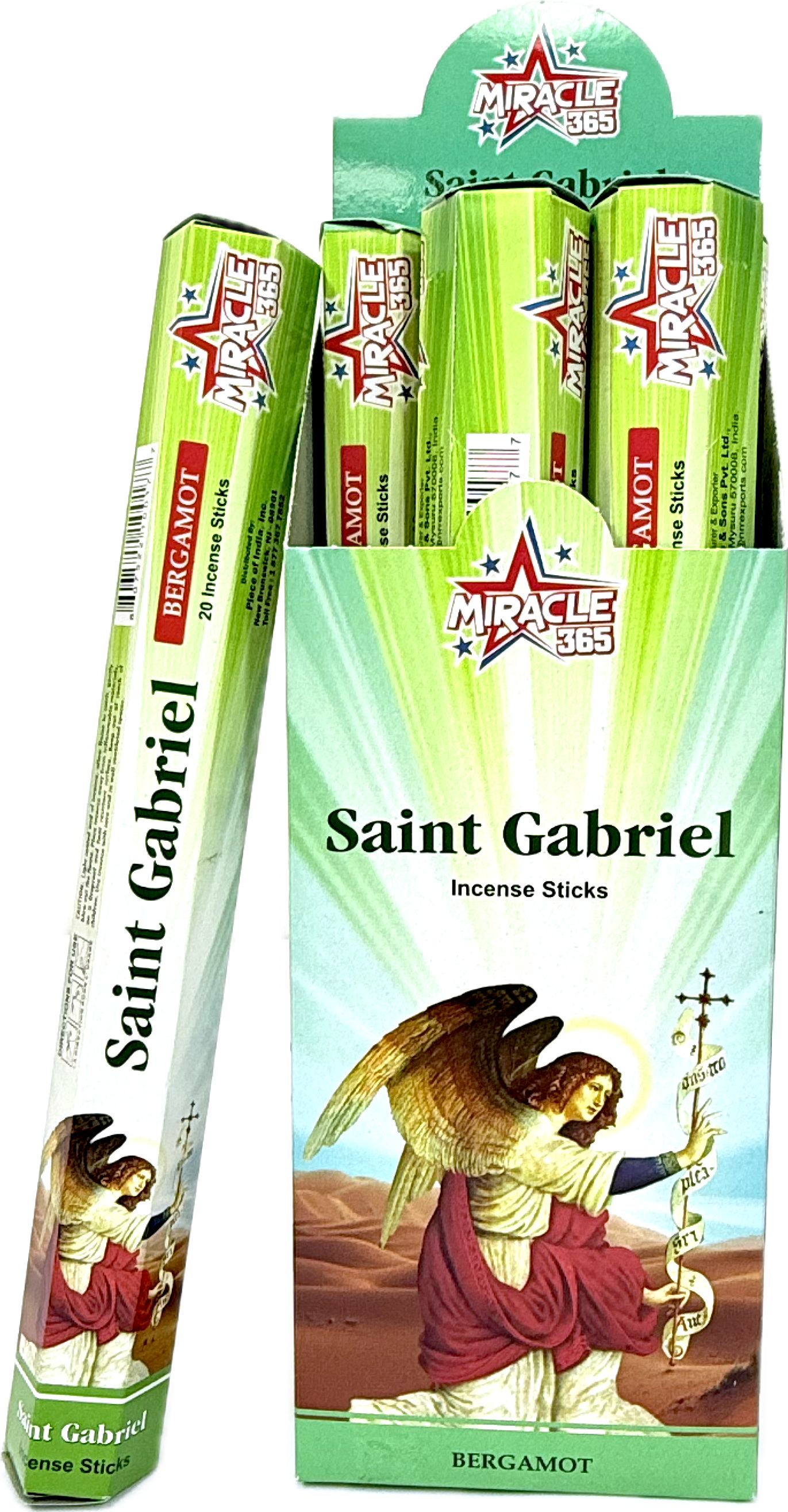 Miracle 365 Saint Gabriel (6 tubes of 20 incense sticks each) Bergamot (MOQ=10pc)
