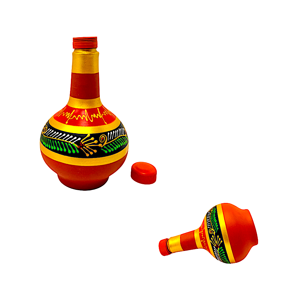 Clay water bottle, Surahi (MOQ=ea)