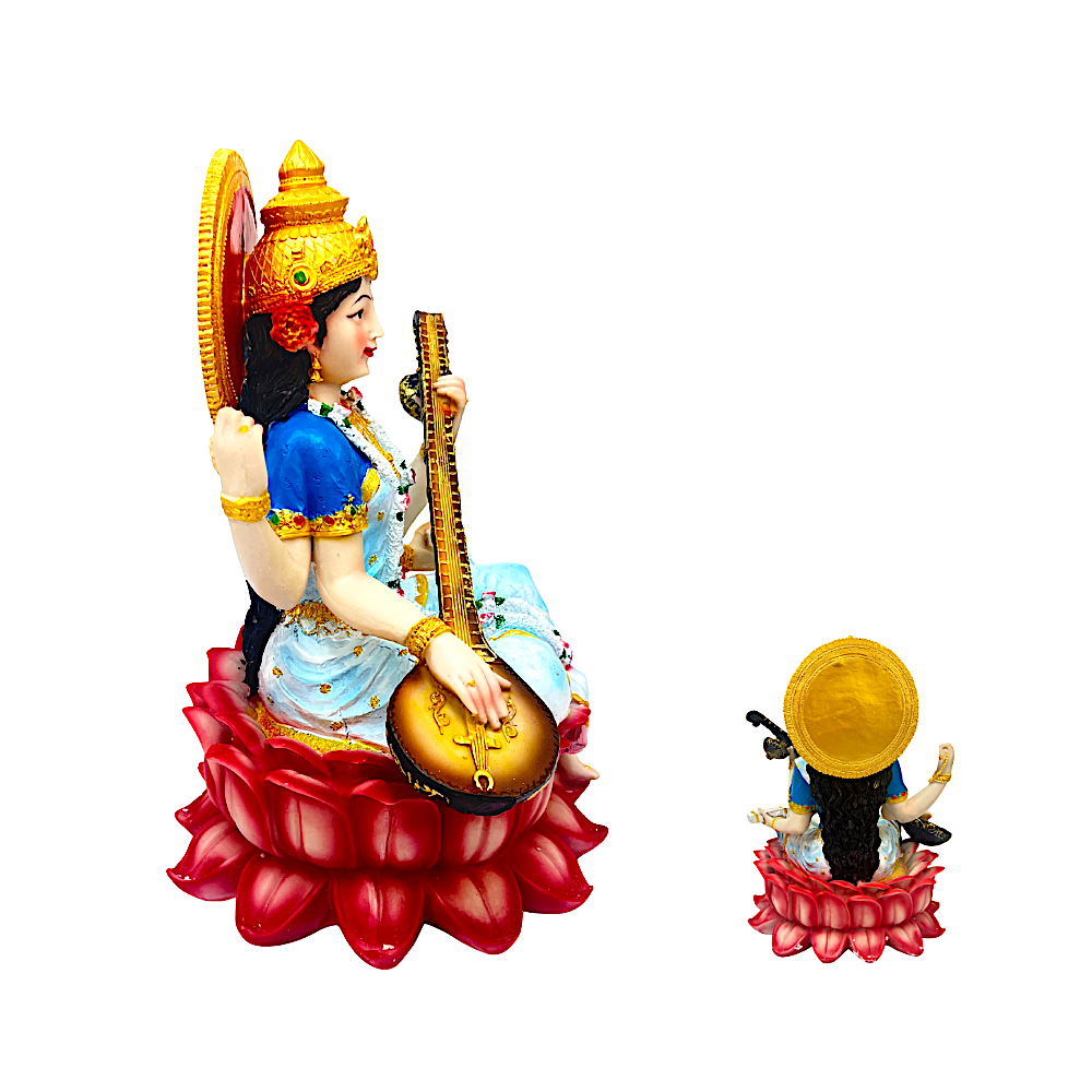 Saraswati 15 inch (Goddess of Music, Knowledge and intelligence) (La Diosa de musica y Inteligencia) 8389 (MOQ=ea)
