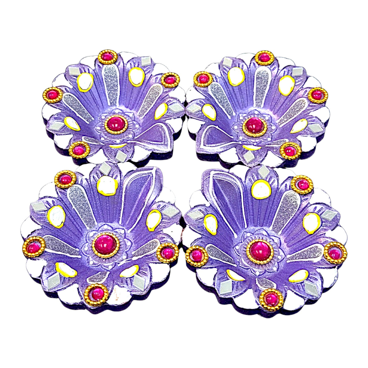 4 Pc Deco Diya Shk Pkt (Full Ek Vat) (MOQ=36 pc)