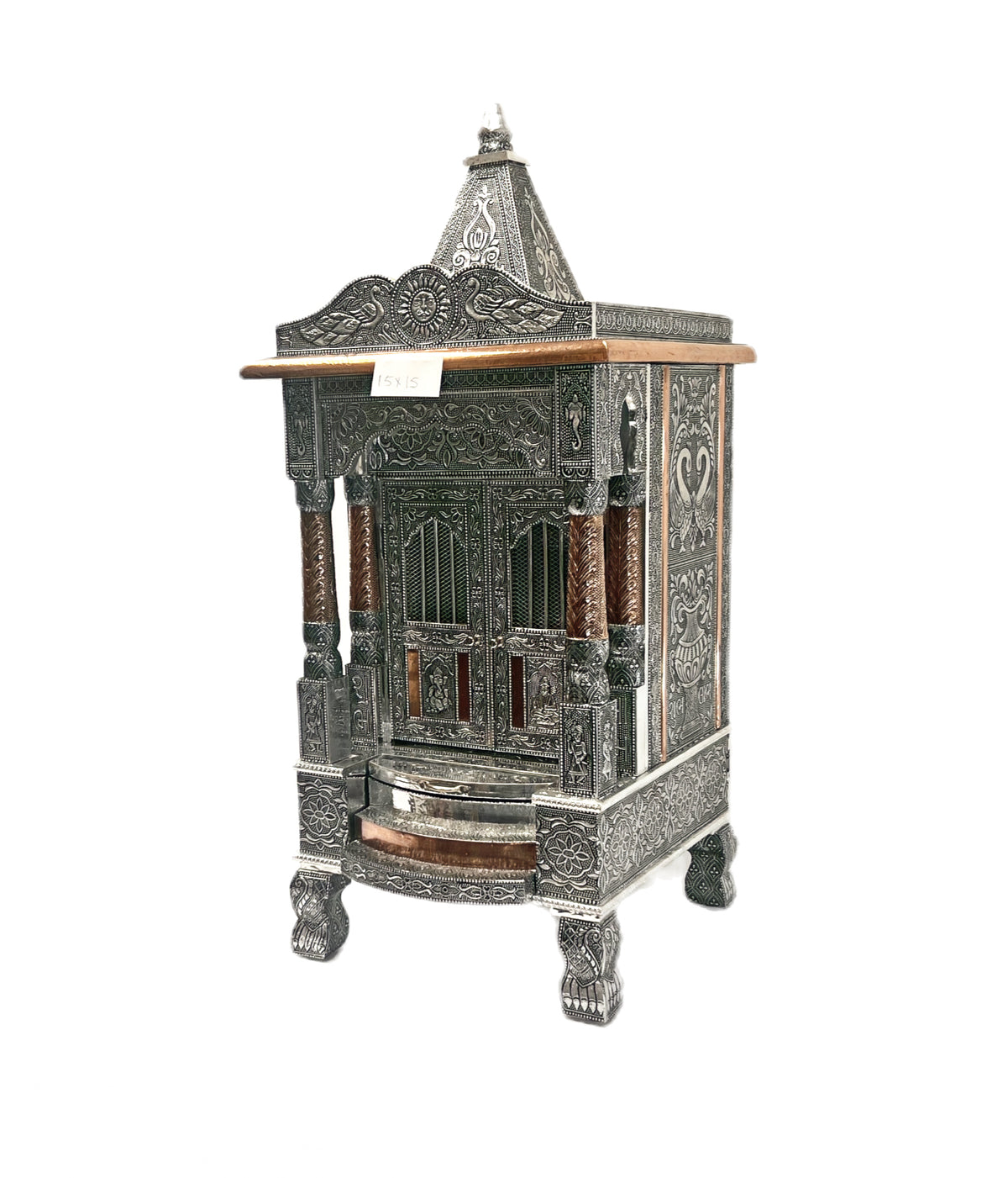 Oxadised Mandir(Temple) 15"x15" 80752241515 (MOQ=ea)
