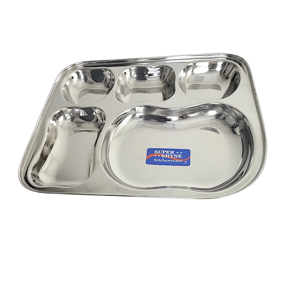Super shyne 5 compatment sectionl lunch tray 14" by 12.5  (MOQ=ea)
