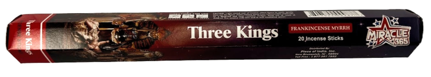 Miracle 365 3 Kings incense sticks (6 tubes of 20 sticks each) (UOM=10pc)