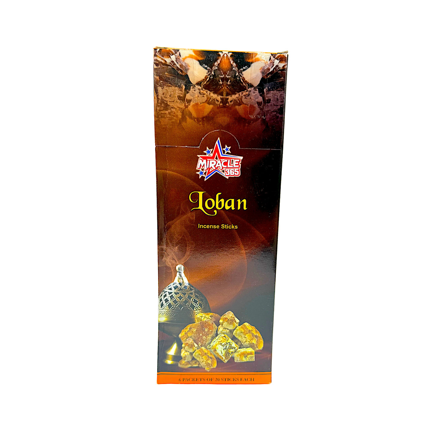loban (Benzoine) Incense sticks (6 hex tubes of 20 sticks) (MOQ=10pc)