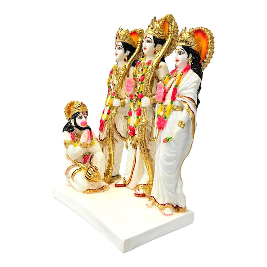 Ram Darbar, white and gold, marble dust 12" (MOQ=ea)