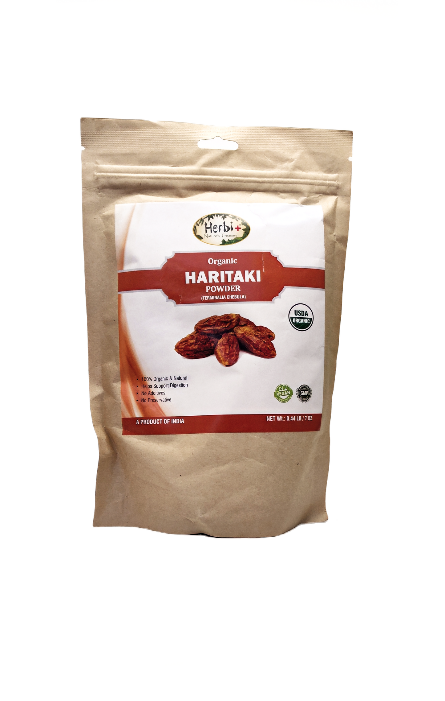 Organic Herbi Plus Haritaki Powder 200g 7oz (MOQ=dz)
