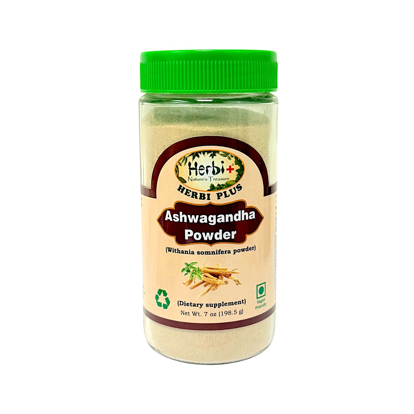 Herbi+ brand Ashwagandha powder 7oz + 1oz free (MOQ=dz)