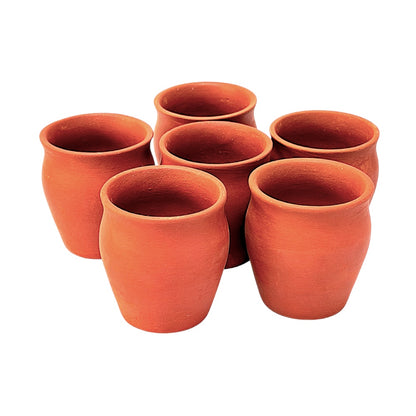 Clay Kulladh (glass) curve top - set of 6, 4 oz (MOQ=ea)