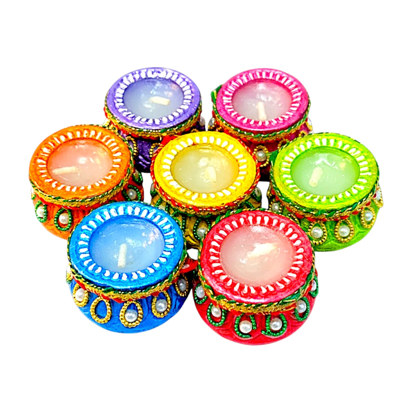7Pc Round Matki w wax (Kaviya matki) (MOQ=CS12)