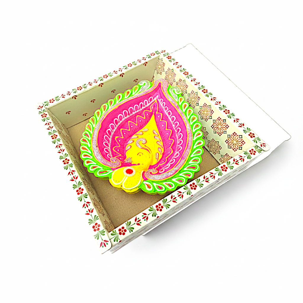 1 pc Happy Diwali Akhand Diya, colorful  assorted designs (MOQ=ea)