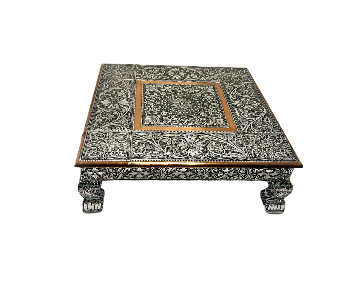 Chauki (Bajat) or pedestle oxadised 18 in square 80752241818 (MOQ=ea)