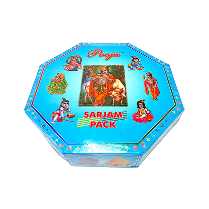 Puja sarjam pack (no ghee or Jhandi), Blue Krishna (MOQ=ea)