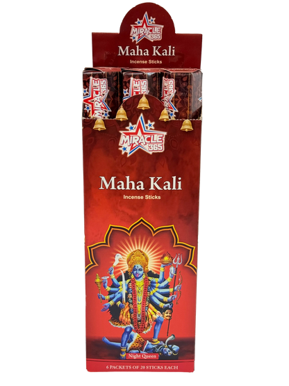 Maha Kali incense sticks (6 tubes of 20 sticks each) fragrance Night queen (MOQ=10pc)