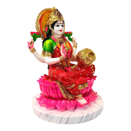 Laxmi, colored and gold, marble dust 15" (MOQ=ea)