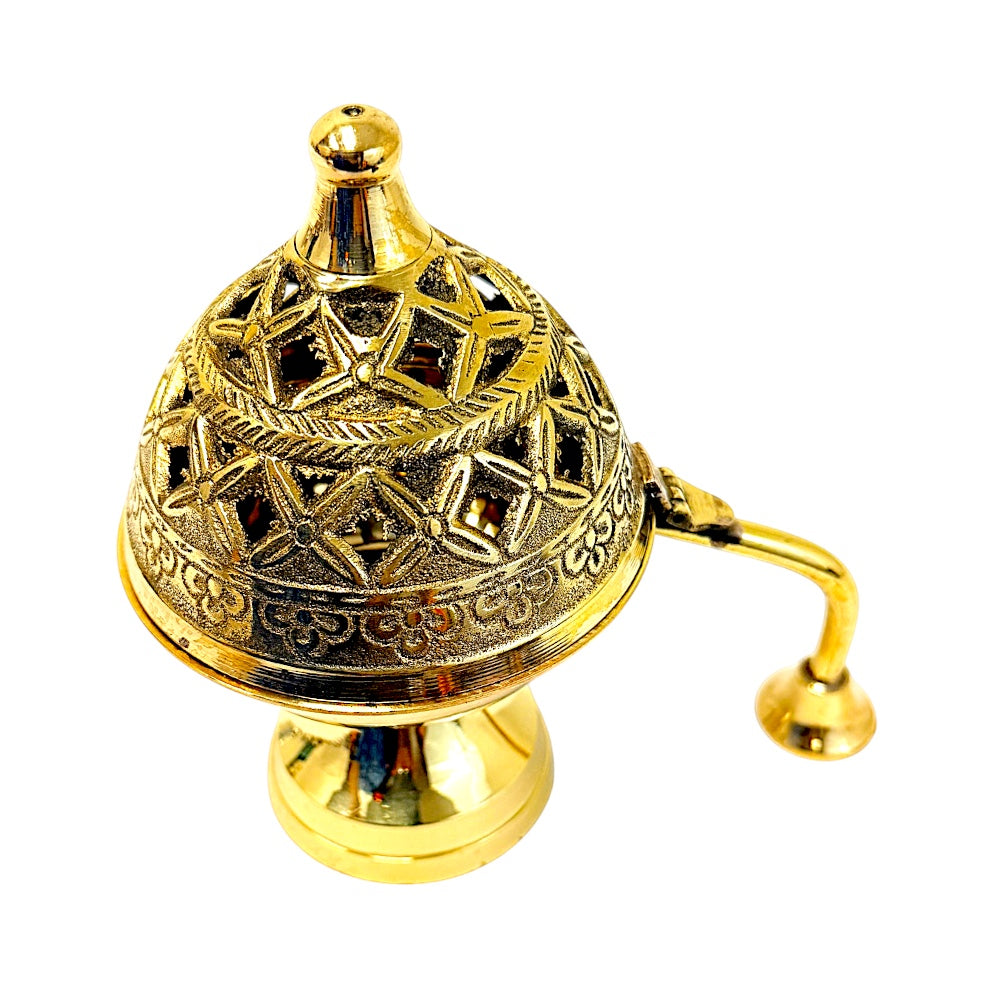 Brass globe 3 inch incense burner