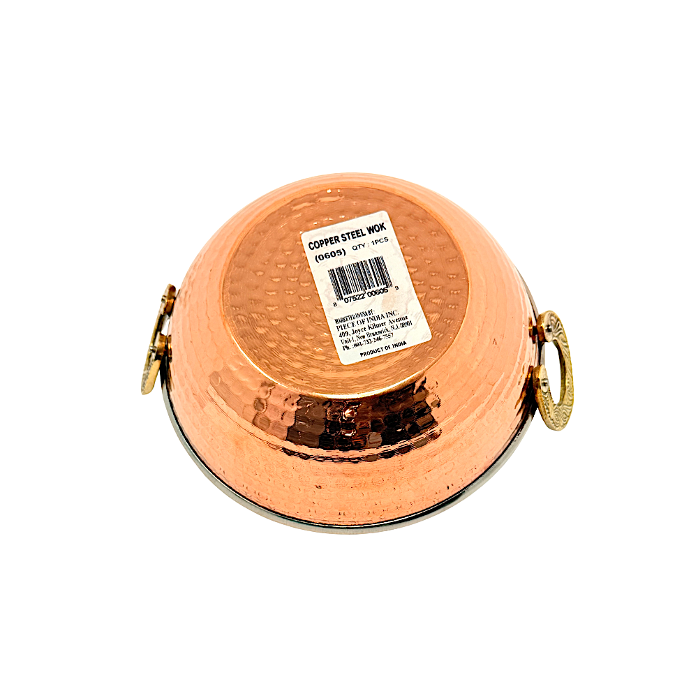 Copper steel Kadai 8" (MOQ=ea)