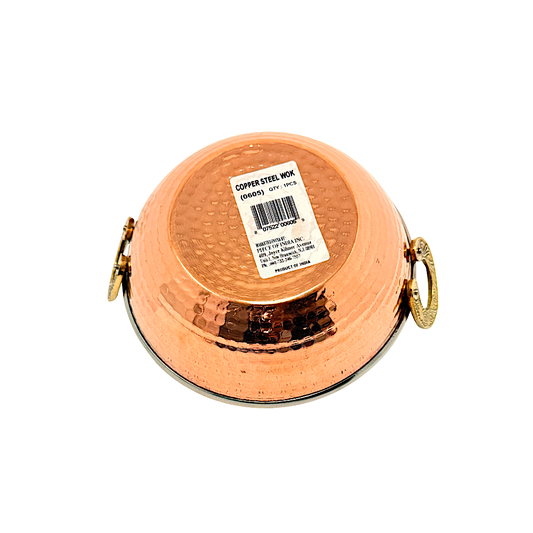 Copper steel Kadai 8" (MOQ=ea)