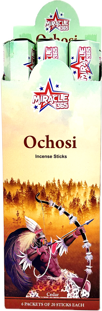 Ochosi Incense sticks fragrance cedar (6 tubes of 20 sticks each (MOQ=10pc)