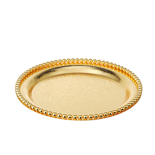 Gold colored plate 8.8 inch