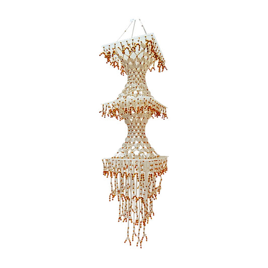 Decorative Beaded Jhumar Style Hanging Decor, (Assorted Colors) 29 inches (MOQ=ea)