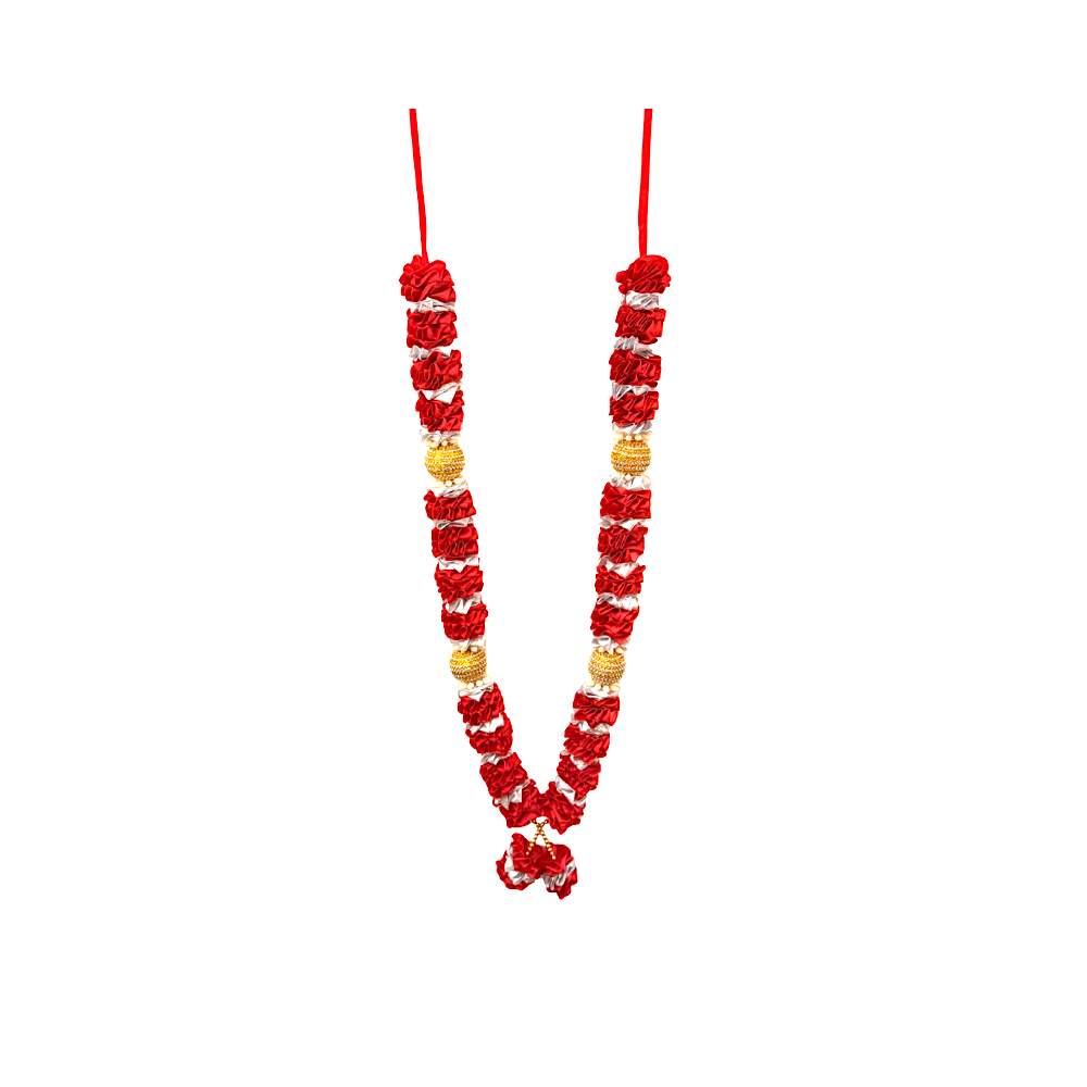 Garland 24 inch Ruffles and Gold disco stops yellow, red,pink   (MOQ=dz)