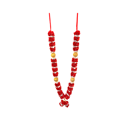 Garland 24 inch Ruffles and Gold disco stops yellow, red,pink   (MOQ=dz)