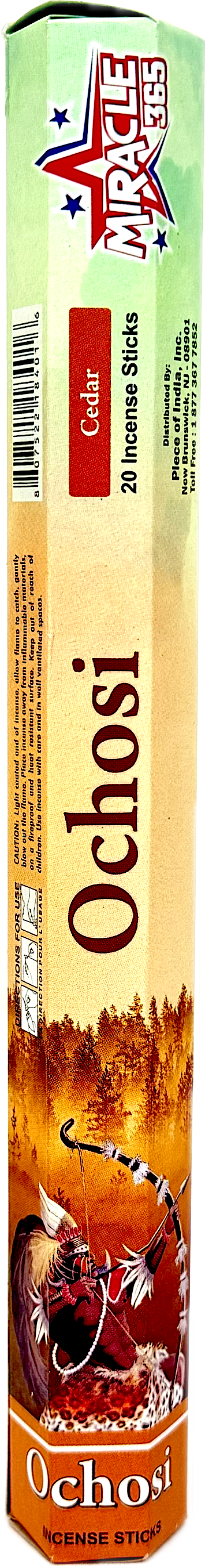 Ochosi Incense sticks fragrance cedar (6 tubes of 20 sticks each (MOQ=10pc)