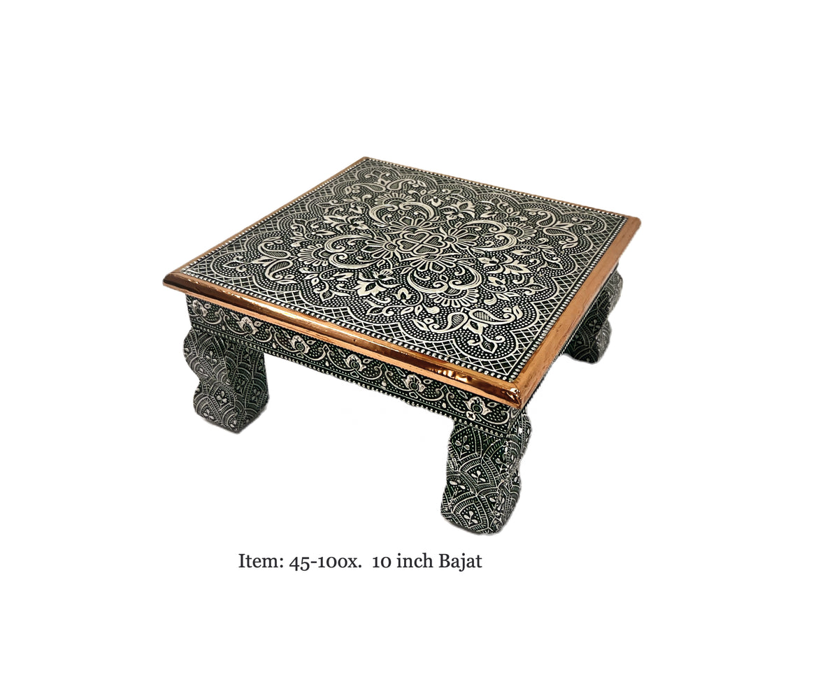 Bajat oxidised (table with short legs, Pedestal)10" square 80752241010 (MOQ=ea)
