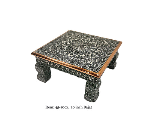 Bajat oxidised (table with short legs, Pedestal)10" square 80752241010 (MOQ=ea)