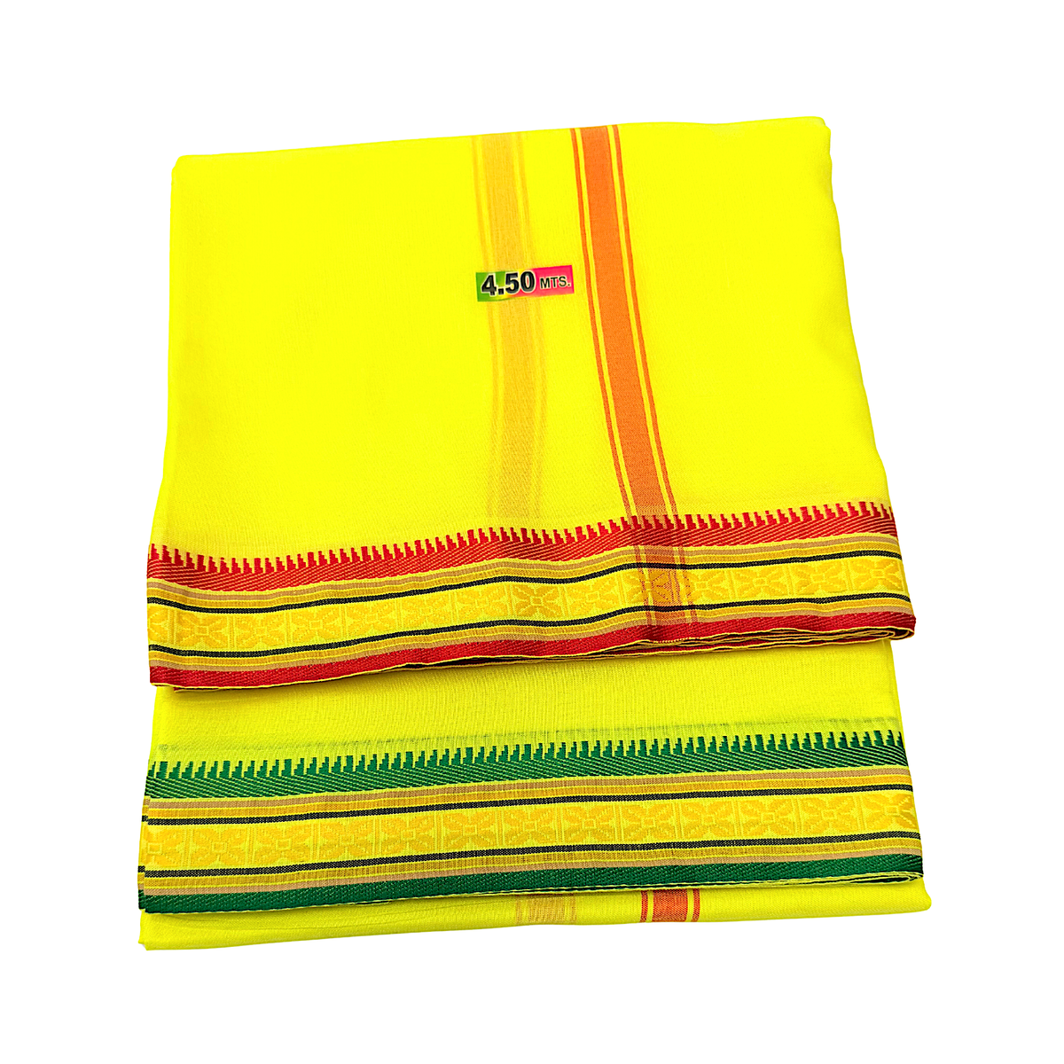 Dhotis 4.5(available  yellow orange white and cream silky cotton