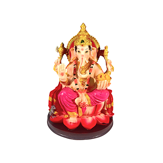 Lord Ganesha 9" pink 4449