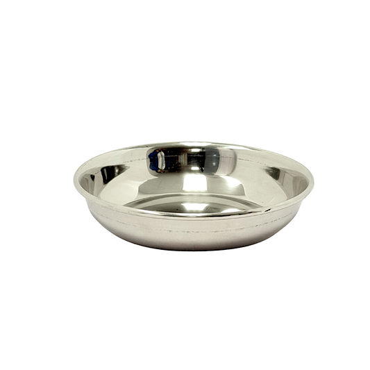 Bowl steel shallow W 4" H 1" (MOQ=dz)
