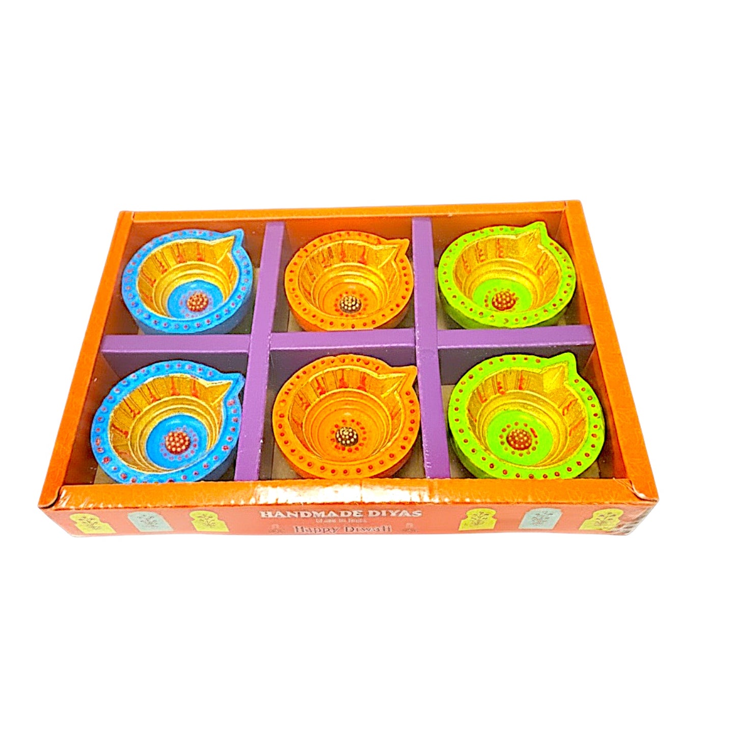 6 pc Hand painted Diya Tapki Ek Vat (MOQ=2dz)