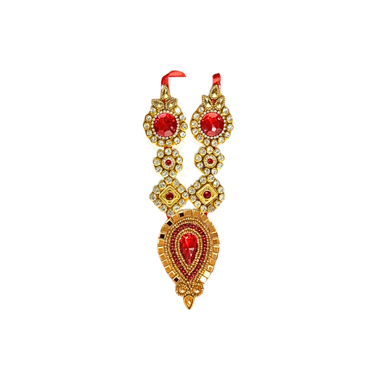 Garland for Devi/Devta with jewels, 7" (MOQ=dz)