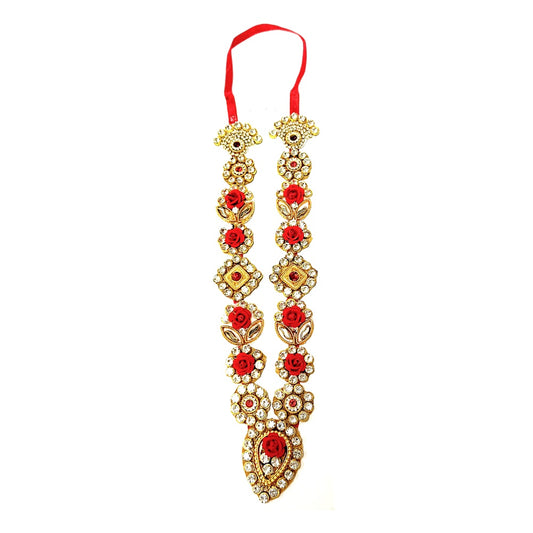 Garland for Devi/Devta with jewels, 10" (MOQ=dz)