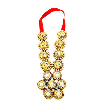 Garland 4 inch with diamond decor for Devi/Devta (Hindu Deities)